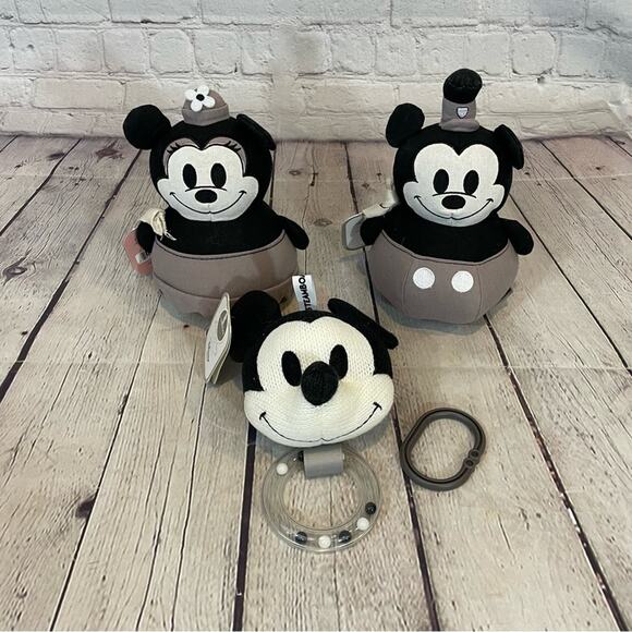 Disney Baby Hallmark Mickey and Minnie Rattles and Stroller Toys - Picture 1 of 5